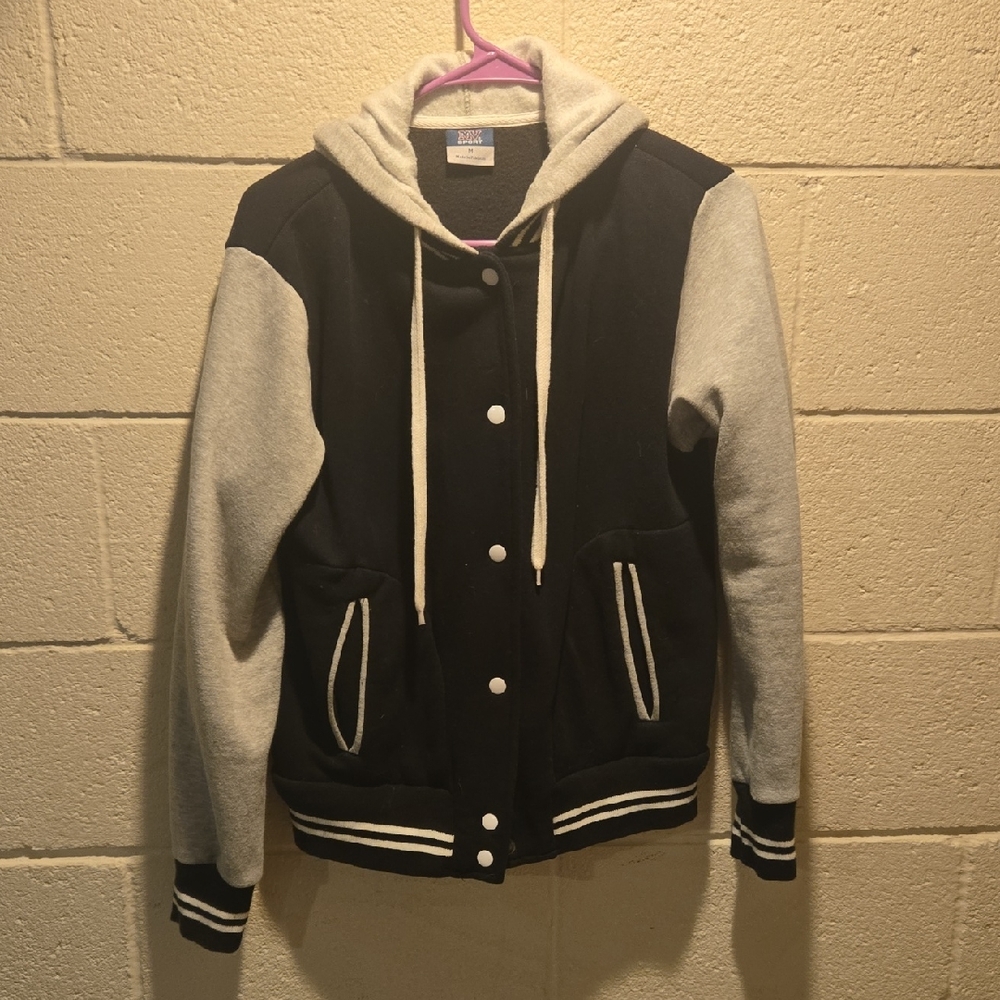 Black and Gray Varsity Jacket